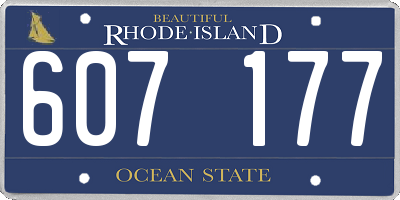 RI license plate 607177