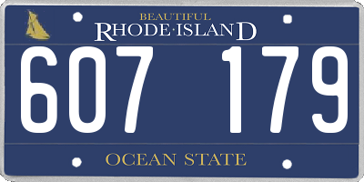 RI license plate 607179