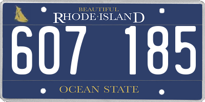 RI license plate 607185