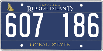 RI license plate 607186