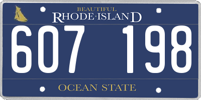 RI license plate 607198