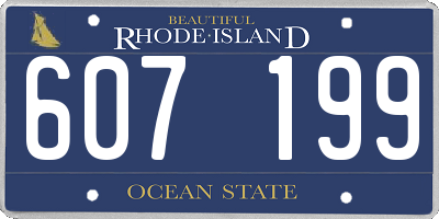 RI license plate 607199