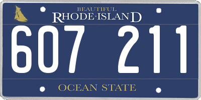 RI license plate 607211
