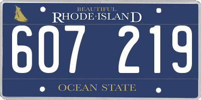 RI license plate 607219