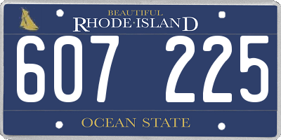 RI license plate 607225