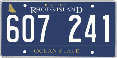 RI license plate 607241