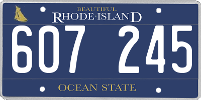 RI license plate 607245