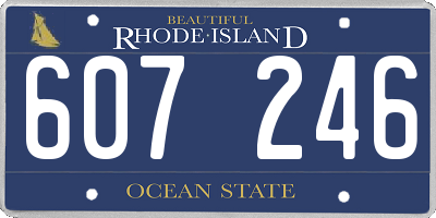 RI license plate 607246
