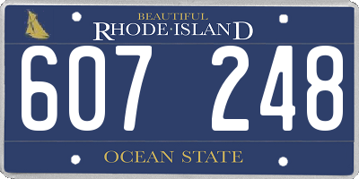 RI license plate 607248