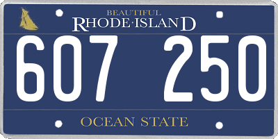 RI license plate 607250