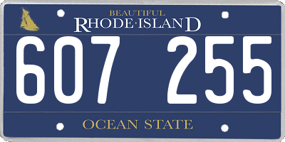 RI license plate 607255