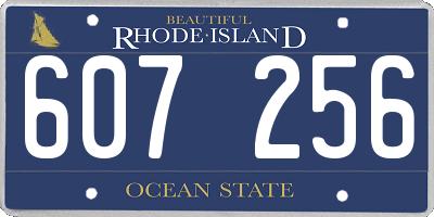 RI license plate 607256