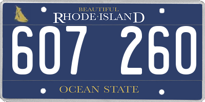 RI license plate 607260