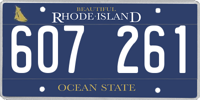 RI license plate 607261