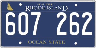 RI license plate 607262