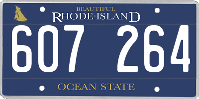 RI license plate 607264