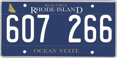 RI license plate 607266