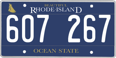 RI license plate 607267