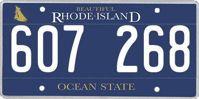 RI license plate 607268