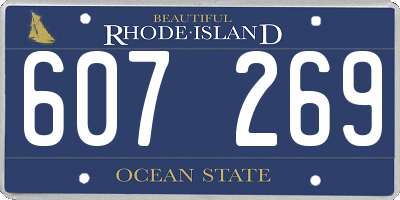 RI license plate 607269