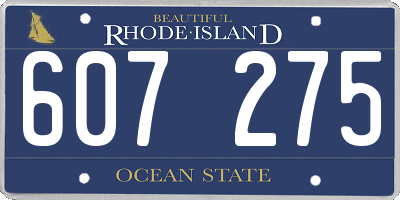RI license plate 607275