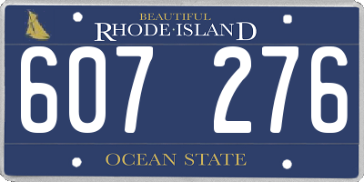RI license plate 607276