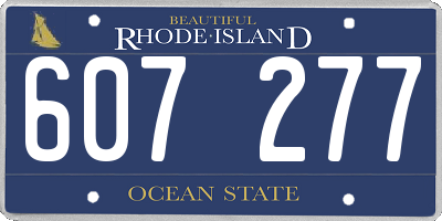RI license plate 607277