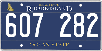 RI license plate 607282
