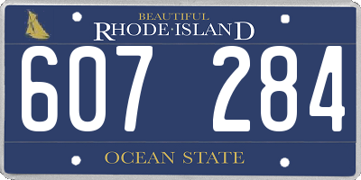 RI license plate 607284