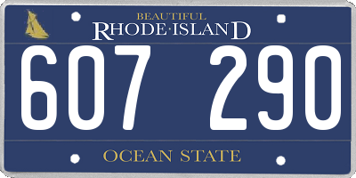 RI license plate 607290