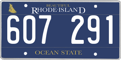 RI license plate 607291