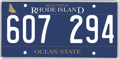 RI license plate 607294