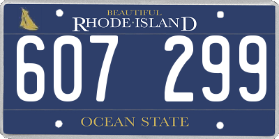 RI license plate 607299
