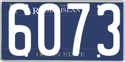RI license plate 6073