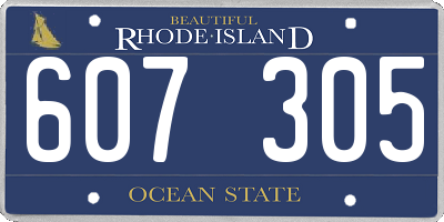 RI license plate 607305