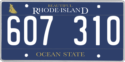 RI license plate 607310