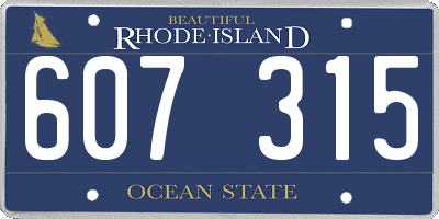 RI license plate 607315