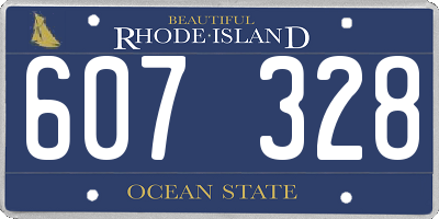 RI license plate 607328