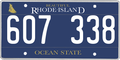 RI license plate 607338