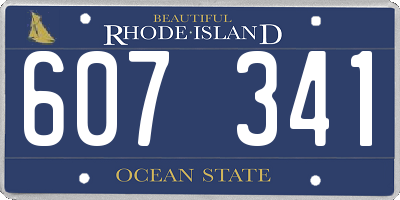 RI license plate 607341