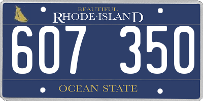 RI license plate 607350