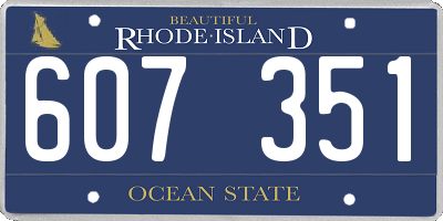 RI license plate 607351