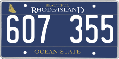 RI license plate 607355