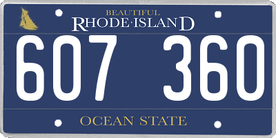 RI license plate 607360