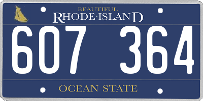 RI license plate 607364