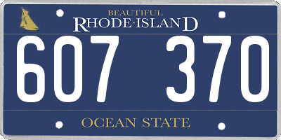 RI license plate 607370