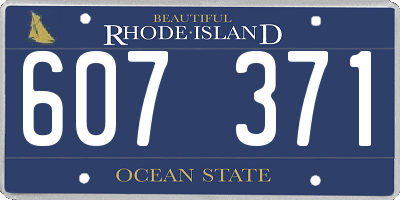 RI license plate 607371