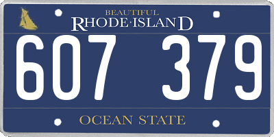 RI license plate 607379