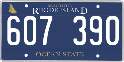 RI license plate 607390