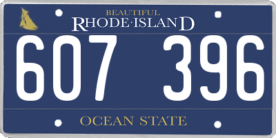 RI license plate 607396